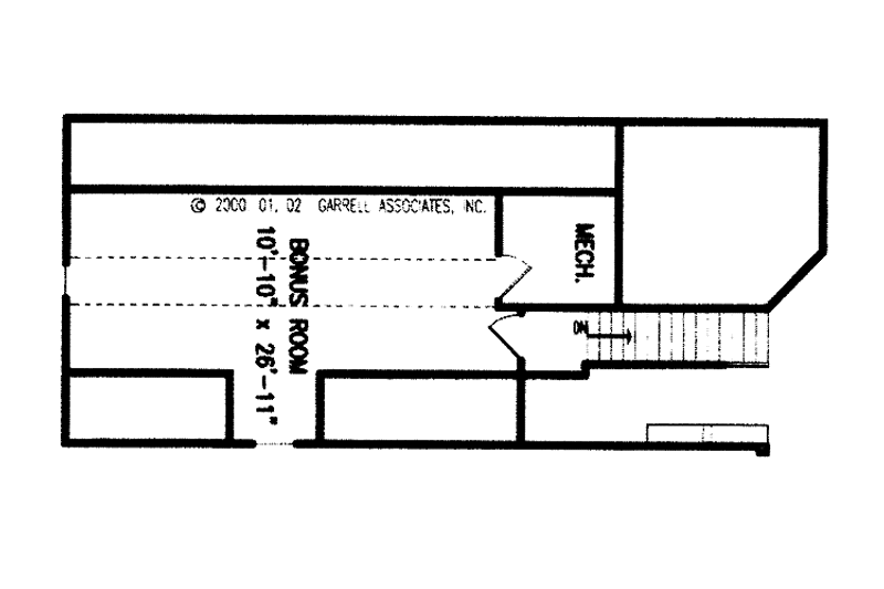 Home Plan - Floor Plan - Upper Floor for Country House Plan #54-207 - 3 bed, 2 bath