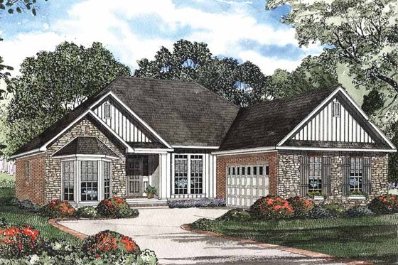 Exterior - Front Elevation 3 for Traditional House Plan #17-2896 - 3 bed, 2 bath