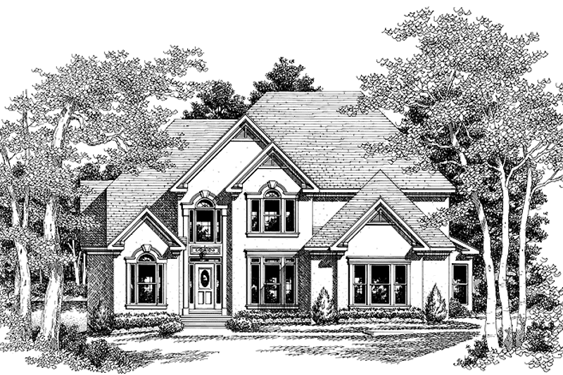 Home Plan - Exterior - Front Elevation 3 for Mediterranean House Plan #927-59 - 4 bed, 3.5 bath