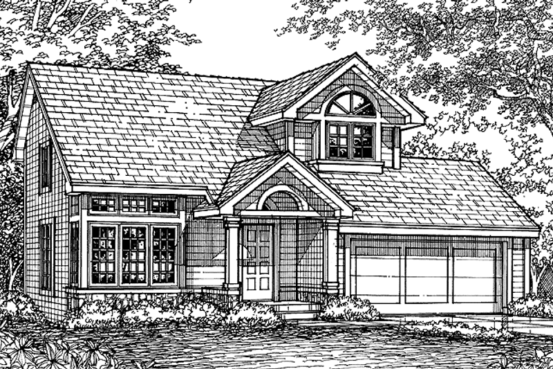 Architectural House Design - Country Exterior - Front Elevation Plan #320-633