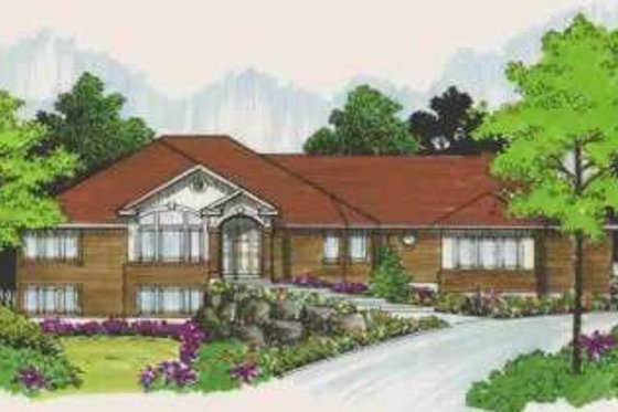 Exterior - Front Elevation for Traditional House Plan #308-244 - 4 bed, 3.5 bath