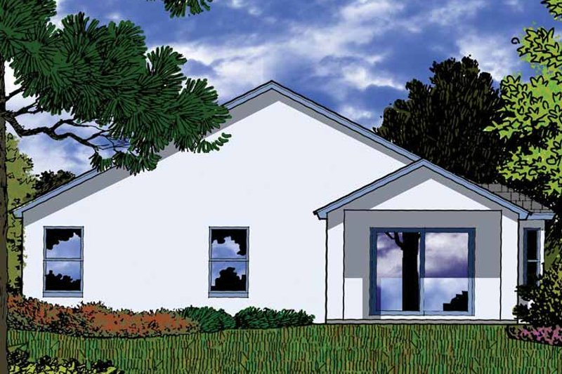 Home Plan - Exterior - Rear Elevation 1 for Country House Plan #1015-37 - 4 bed, 2 bath