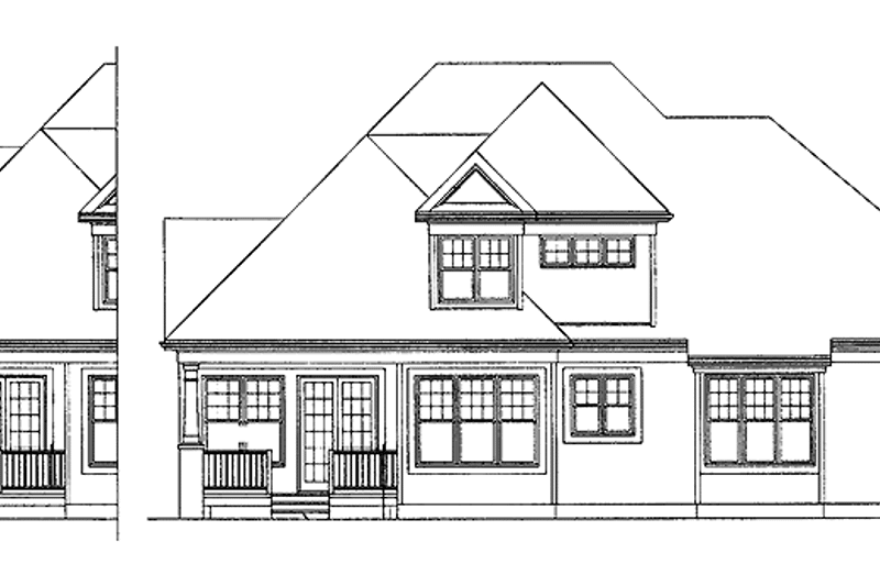 Dream House Plan - Exterior - Rear Elevation for Craftsman House Plan #453-225 - 3 bed, 3.5 bath