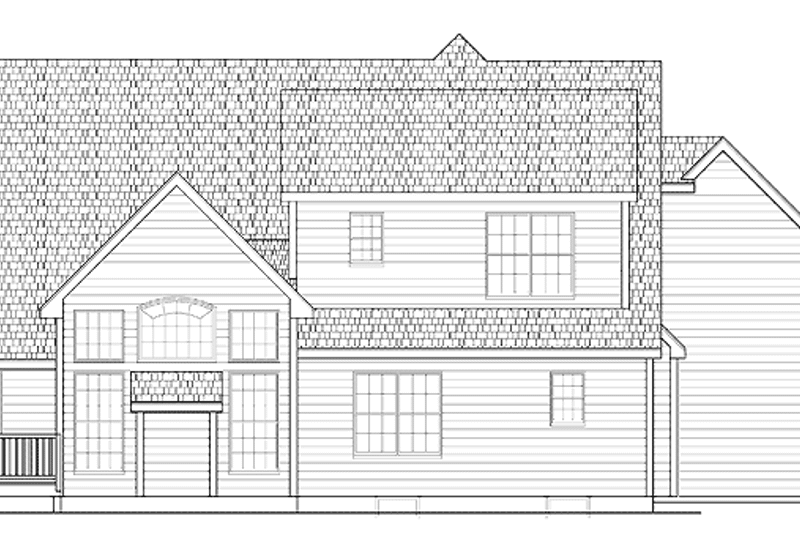 Home Plan - Exterior - Rear Elevation for Craftsman House Plan #328-445 - 4 bed, 3 bath