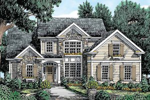 Exterior - Front Elevation 3 for Country House Plan #927-271 - 3 bed, 2.5 bath