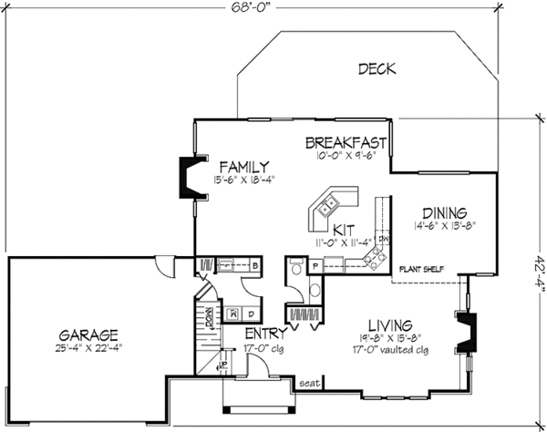 Dream House Plan - Prairie Floor Plan - Main Floor Plan #320-1148
