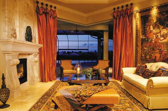 Interior - Family Room for Mediterranean House Plan #930-316 - 3 bed, 4.5 bath