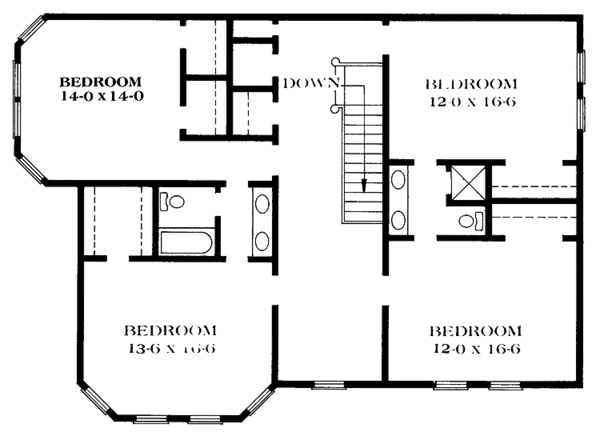 House Design - Victorian Floor Plan - Upper Floor Plan #1014-51