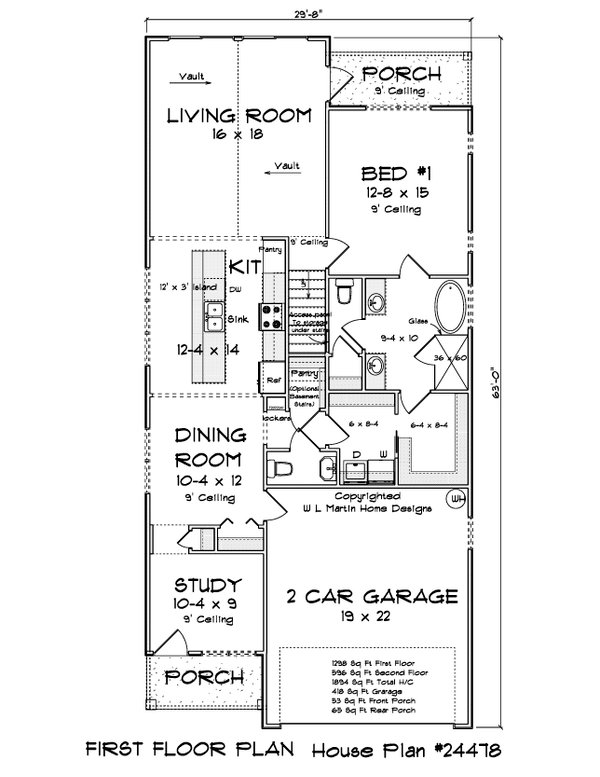 Cottage Floor Plan - Main Floor Plan #513-2271