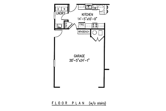 Floor Plan - Other Floor for Ranch House Plan #11-104 - 4 bed, 2 bath