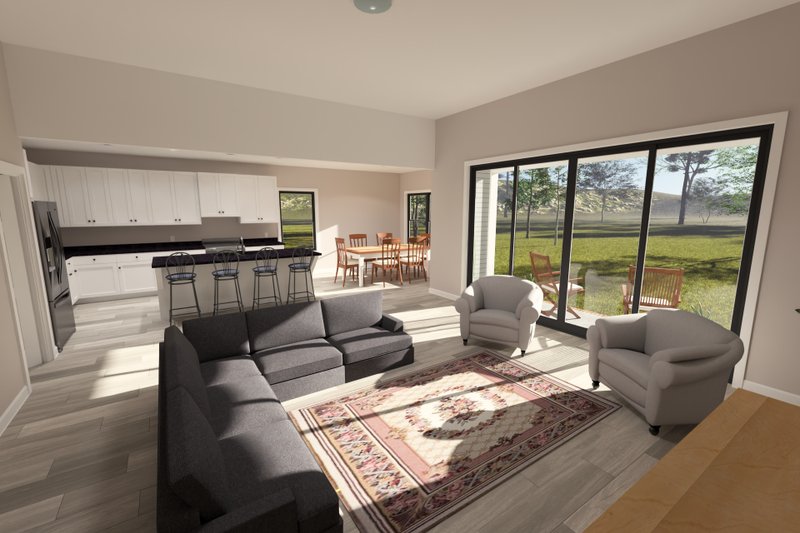 Architectural House Design - Interior - Family Room for Cottage House Plan #513-2404 - 4 bed, 3.5 bath