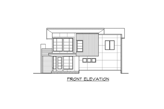 Exterior - Other Elevation 1 for Contemporary House Plan #132-228 - 5 bed, 3 bath