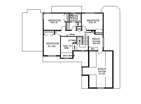 House Design - Traditional Floor Plan - Upper Floor Plan #18-277
