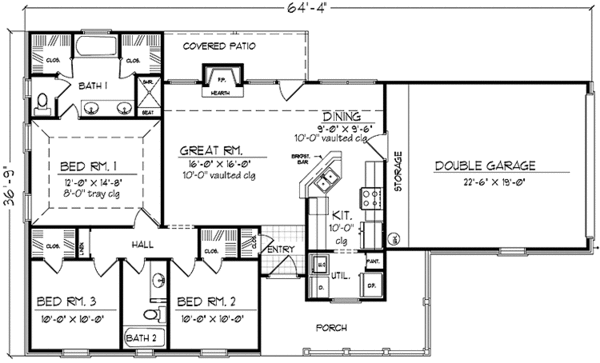 Home Plan - Country Floor Plan - Main Floor Plan #42-602