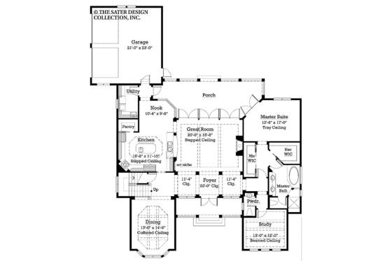 Floor Plan - Main Floor for Victorian House Plan #930-209 - 3 bed, 2.5 bath