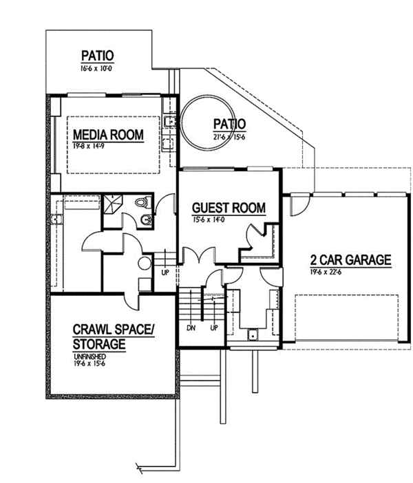 Home Plan - Traditional Floor Plan - Lower Floor Plan #569-26