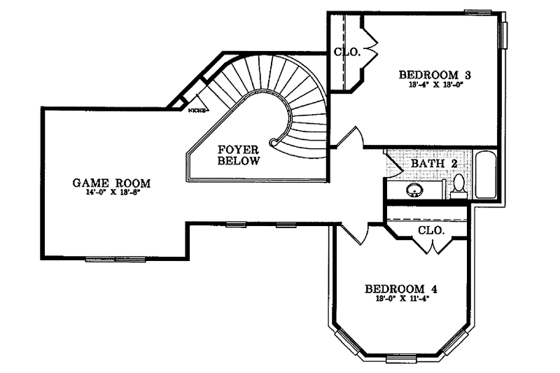 Home Plan - Floor Plan - Upper Floor for Traditional House Plan #952-5 - 4 bed, 3 bath