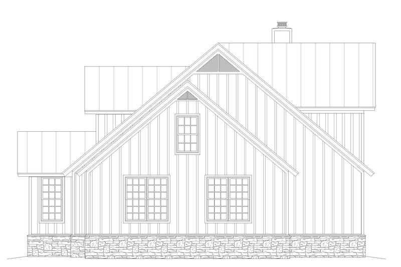 Architectural House Design - Exterior - Other Elevation 1 for Southern House Plan #932-580 - 3 bed, 2.5 bath