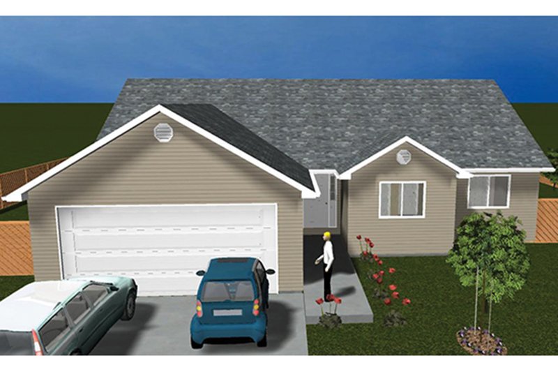 Dream House Plan - Ranch Exterior - Front Elevation Plan #1060-14