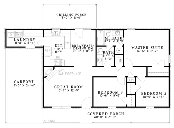Dream House Plan - Contemporary Floor Plan - Main Floor Plan #17-2804