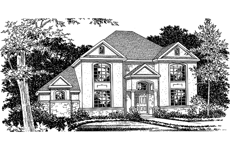 Home Plan - Mediterranean Exterior - Front Elevation Plan #472-298