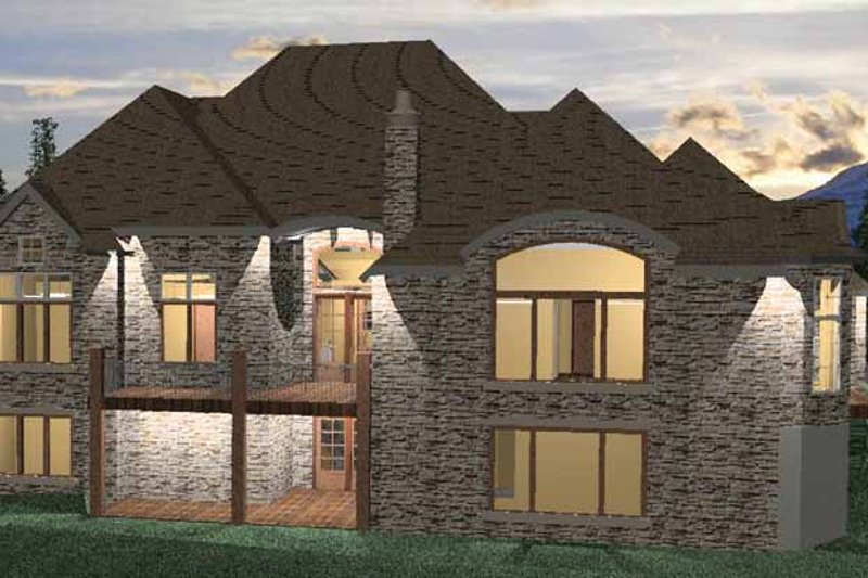 Home Plan - Exterior - Rear Elevation for Country House Plan #937-8 - 4 bed, 5.5 bath