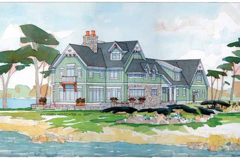 Home Plan - Exterior - Rear Elevation 3 for Traditional House Plan #928-23 - 5 bed, 4.5 bath