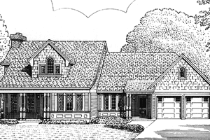 Country Exterior - Front Elevation Plan #410-3579