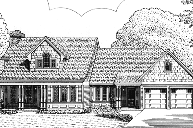 Dream House Plan - Country Exterior - Front Elevation Plan #410-3579