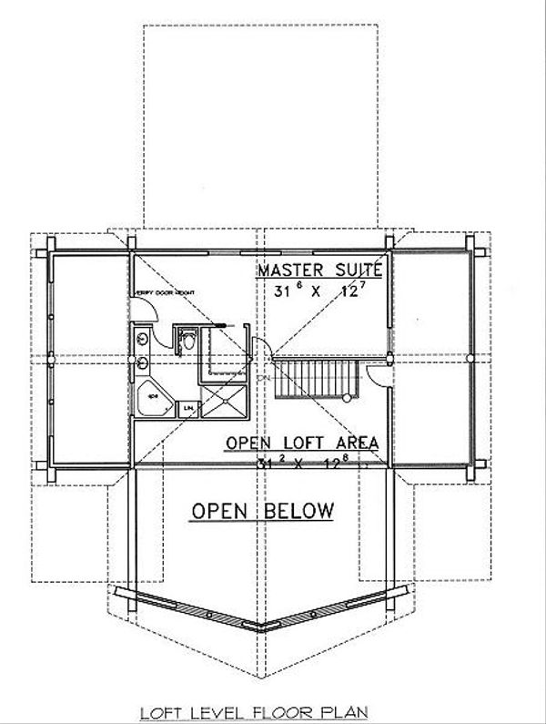 Home Plan - Log Floor Plan - Upper Floor Plan #117-504