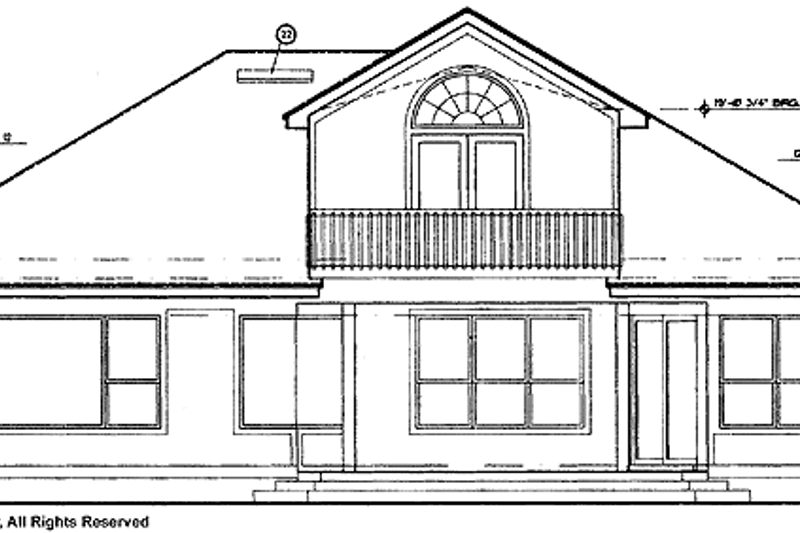 Dream House Plan - Exterior - Rear Elevation for European House Plan #417-608 - 3 bed, 2 bath