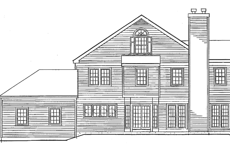 Home Plan - Exterior - Rear Elevation for Victorian House Plan #456-54 - 4 bed, 2.5 bath