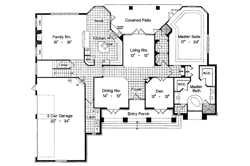 Home Plan - Floor Plan - Main Floor for Traditional House Plan #417-793 - 4 bed, 4 bath