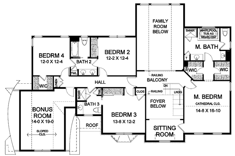 Home Plan - Floor Plan - Upper Floor for Traditional House Plan #328-326 - 4 bed, 3.5 bath