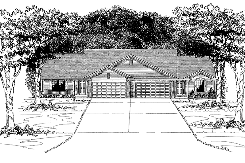Dream House Plan - Ranch Exterior - Front Elevation Plan #70-1347