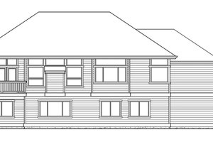 Exterior - Rear Elevation for Craftsman House Plan #132-341 - 4 bed, 3.5 bath