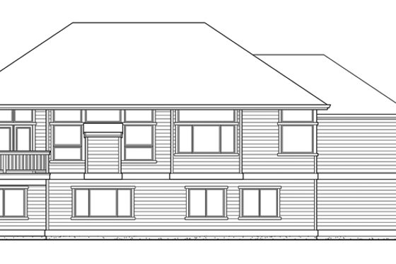 Exterior - Rear Elevation for Craftsman House Plan #132-341 - 4 bed, 3.5 bath