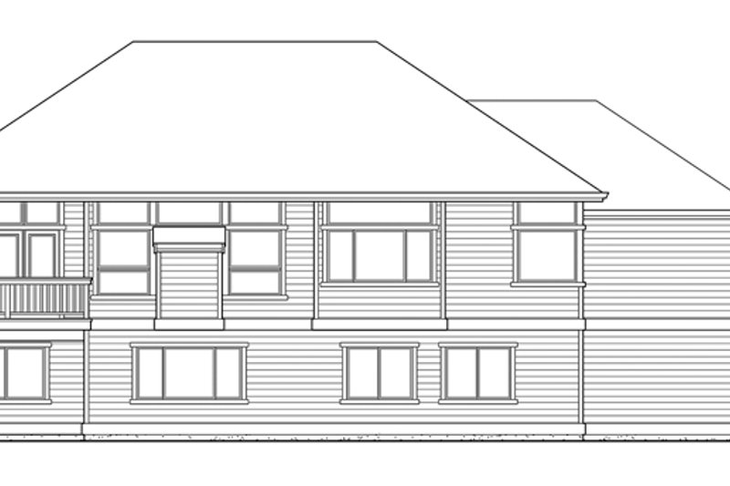 Home Plan - Exterior - Rear Elevation for Craftsman House Plan #132-341 - 4 bed, 3.5 bath