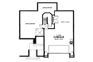 Floor Plan - Lower Floor for Contemporary House Plan #48-731 - 3 bed, 2.5 bath