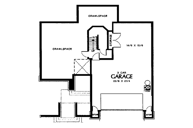 Architectural House Design - Floor Plan - Lower Floor for Contemporary House Plan #48-731 - 3 bed, 2.5 bath