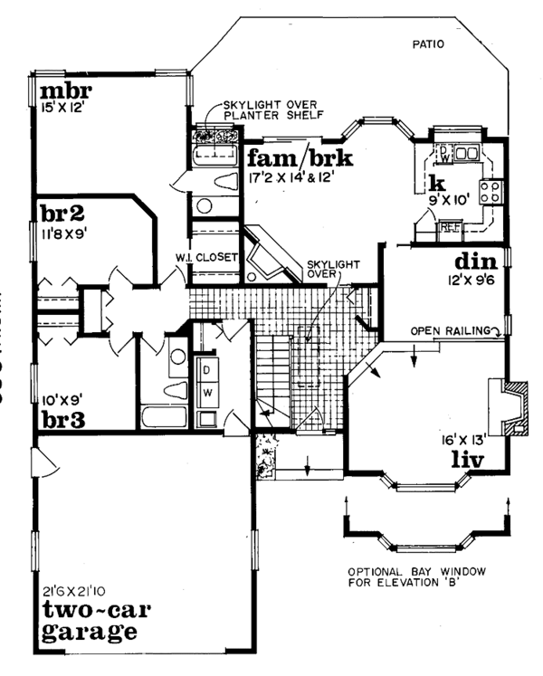 Dream House Plan - Craftsman Floor Plan - Main Floor Plan #47-689
