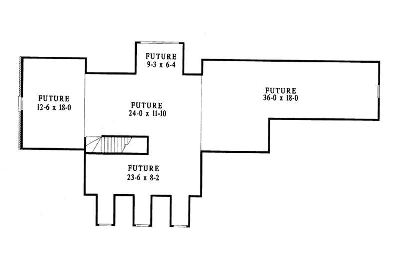 Home Plan - Floor Plan - Upper Floor for Country House Plan #406-9626 - 4 bed, 2.5 bath