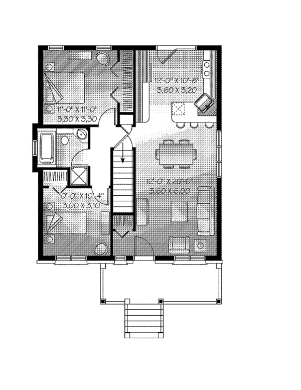 Home Plan - Country Floor Plan - Main Floor Plan #23-2412