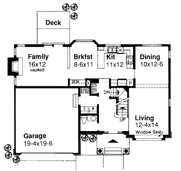 Home Plan - Traditional Floor Plan - Main Floor Plan #320-932