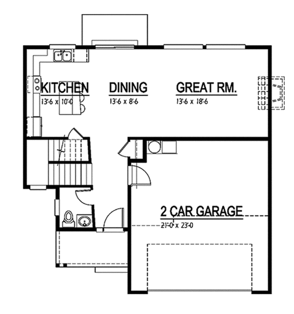 House Design - Contemporary Floor Plan - Main Floor Plan #569-10