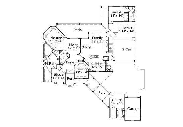 European Floor Plan - Main Floor Plan #411-251