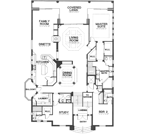 Traditional Floor Plan - Upper Floor Plan #115-151