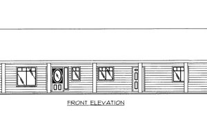 Exterior - Front Elevation 3 for Ranch House Plan #117-1063 - 3 bed, 2.5 bath