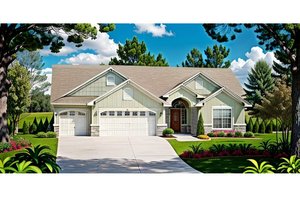 Architectural House Design - Traditional Exterior - Front Elevation Plan #58-209