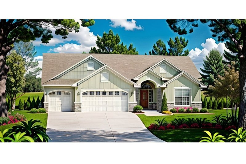 Home Plan - Traditional Exterior - Front Elevation Plan #58-209